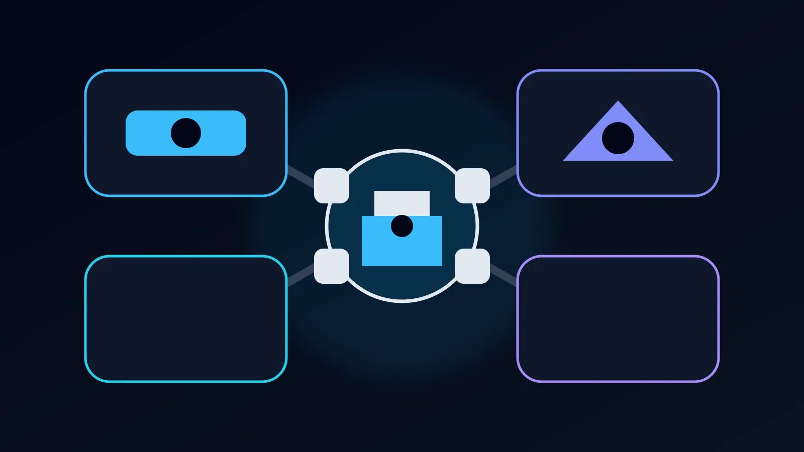 Two Google product hosts connecting through separate compatibility gates to a shared A2UI protocol core